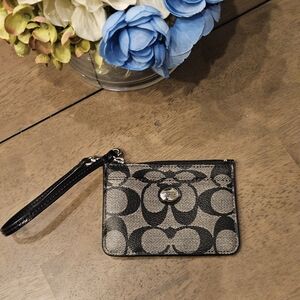 Coach Black and Gray Wristlet